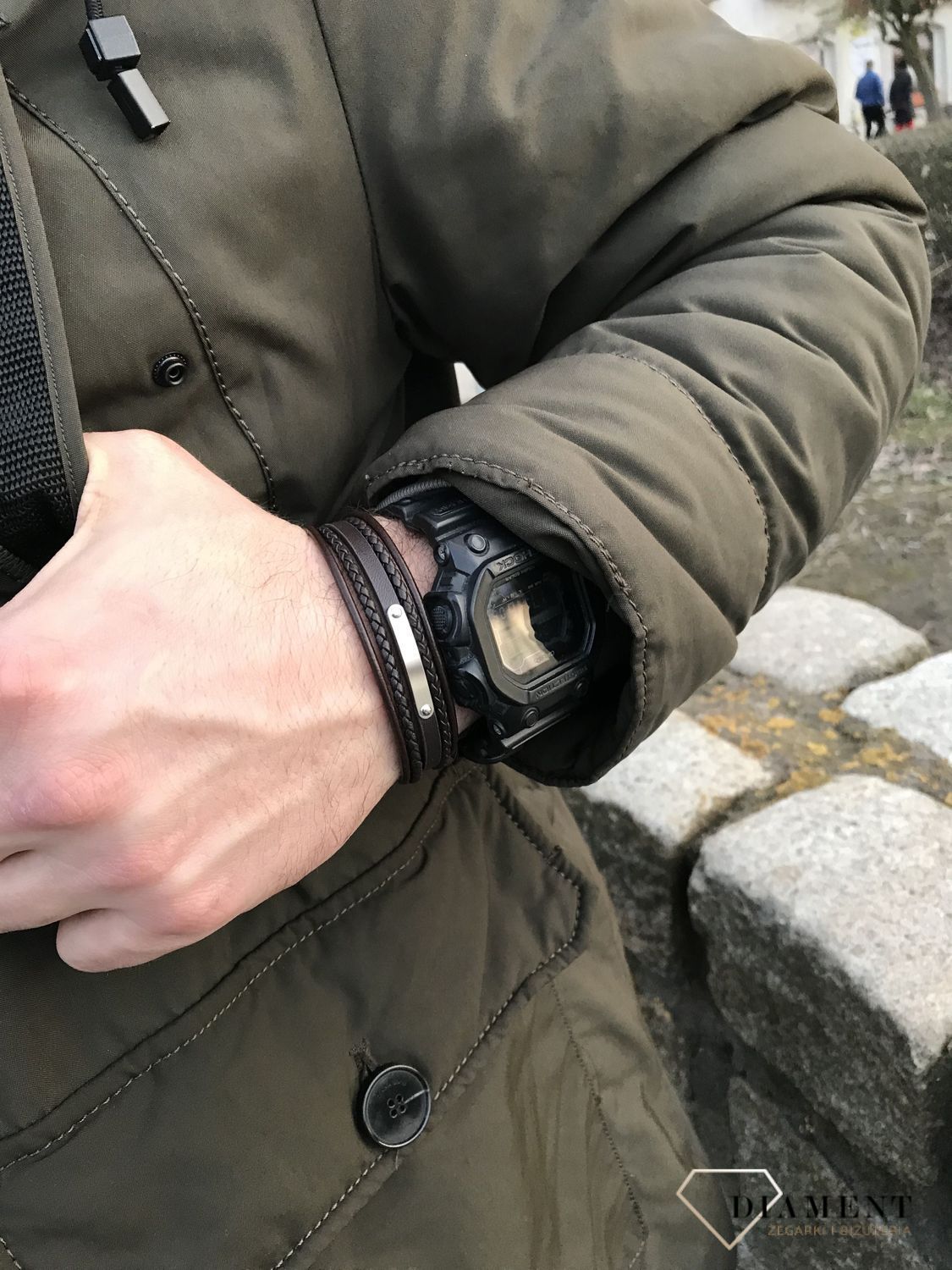 Bransoletka męska ze stali S2B000000-555 brązds.jpg